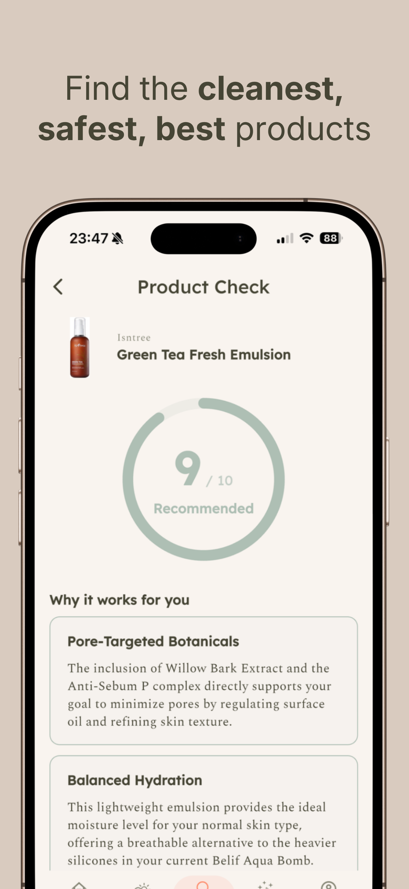 Bare app screenshot